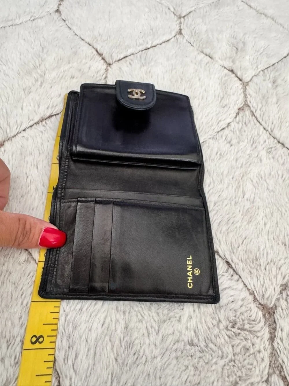 Chanel Timeless CC Lambskin Kisslock Compact Wallet